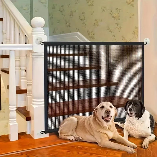 Dog Fence Netting Barrier Pet Folding Breathable Mesh Play Dog Safety Fence Doorway Pet Products Protect